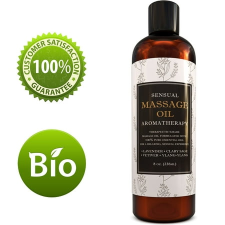 Maple Holistics Sensual Body Massage Oil, Soothing Sensations, Natural Skin Care Product, 8