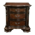 thumbnail image 2 of Cheston Traditional 3 Drawer Solid Wood Nightstand in Brown Cherry Set of 2, 2 of 7