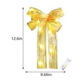 thumbnail image 3 of Moocorvic Christmas Tree Bow, Christmas Wreath Bow, Christmas Led Wreath Bow, Warm LED Lights Christmas Tree Topper For Indoor Outdoor Xmas Decoration, 3 of 6