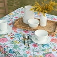 thumbnail image 3 of Benson Mills Spillproof Spring/Summer Durable Heavyweight Fabric Indoor Outdoor Tablecloth, Washable Table Cloth for Rectangle Tables, Picnic/Patio Table Covers (60" x 104" Rectangular, Jillian), 3 of 6