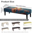 thumbnail image 7 of Whosucclay Elk Moon Stained Glass Print Stretch Bench Cover, Dust Proof Dining Chair Slipcovers Water Resistant Bench Seat Protector Comfortable Bench Cushion Cover for Living Room, Bedroom, 7 of 7