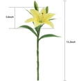 thumbnail image 2 of 8Pcs Artificial Tiger Lily Flower Bouquet Fake Latex Lilies Flower Bulk for Home Wedding Indoor Outdoor Table Decor (Yellow), 2 of 9