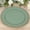 Dusty Sage and Gold, variant on BalsaCircle 10 White Gold 13 in Round Plastic Charger Plates with Beaded Rim Party Tableware Wedding Reception Decorations Supplies