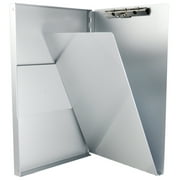 Saunders 10519 0.5 in. Clip Capacity Holds 8.5 in. x 14 in. Sheets Snapak Aluminum Side-Open Forms Folder - Silver