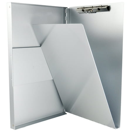 Saunders 10519 0.5 in. Clip Capacity Holds 8.5 in. x 14 in. Sheets Snapak Aluminum Side-Open Forms Folder - Silver