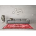 thumbnail image 3 of Ahgly Company Indoor Square Medallion Red Traditional Area Rugs, 5' Square, 3 of 4
