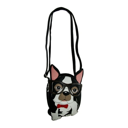 Mr Hipster Nerdy Boston Terrier In Gl Small Crossbody Purse