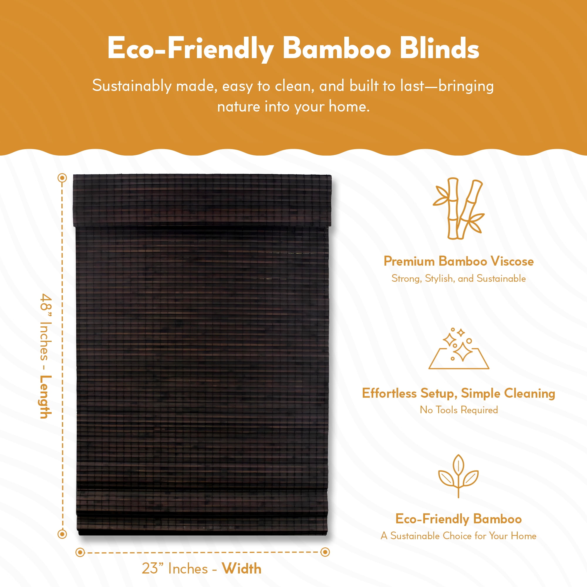 Radiance Cordless Privacy Weave Newport Roman Shade, Espresso