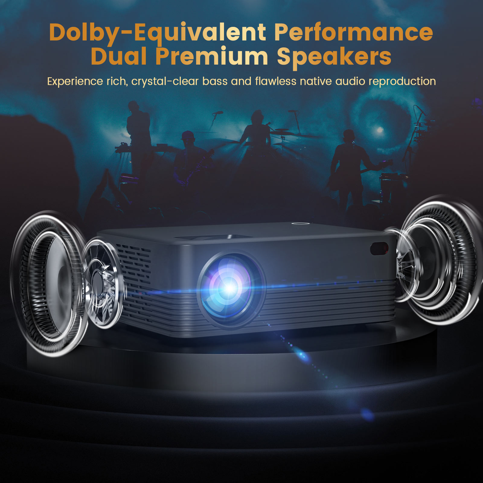 BDQ Projector with WiFi and Bluetooth,Support 8K 1080P 250ANSI,Portable Projector with Rack,40"-200" Screen Video,Compatible with Smartphone,TV Stick,Laptop,HDMI,USB (Black)