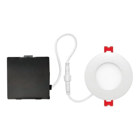 91205 3" White Integrated recessed kit