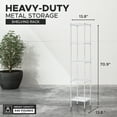 thumbnail image 2 of Design Ideas MeshWorks 5 Tier Metal Storage Shelving Unit Tower, White, 2 of 10