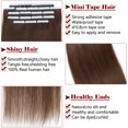 thumbnail image 4 of SEGO 20 Pcs Tape in Hair Extensions 100% Real Remy Human Hair Double Side Skin Tape Straight Silky Hair Clearance Black/Blonde/Red, 4 of 9