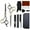 Gold, variant on 12-piece stainless steel hairdressing set, professional hairdressing scissors, home hairdressing tools, including hair clipper, comb clip, razor, unisex, pet-friendly