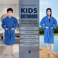 thumbnail image 6 of ALLEN & MATE 100% Cotton Waffle Hooded Kids Bathrobe – Safety Certified, Soft, Medium Lightweight & Quick Absorbent Changing Robe for Boys & Girls, 6 of 9