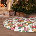thumbnail image 6 of Yiaed Pineapple Flower Print Christmas Tree Skirt , Tree SkirtsTree Mat for Christmas Winter Holiday Indoor Decorations-48", 6 of 7