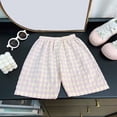 thumbnail image 4 of UAYOTSE Girls Summer Shorts Casual Kids Wide Leg Comfy Boho High Waisted Pull On Paperbag Drawstring Shorts with Pockets(7-8 Years,Light Pink), 4 of 4