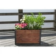 thumbnail image 6 of Grapevine Modern Wood Urban Garden Planter Box with 2 Sections in Brown/Black, 6 of 6