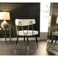 thumbnail image 7 of Meridian Furniture Rheingold Cream Velvet Dining Chair (Set of 2), 7 of 7