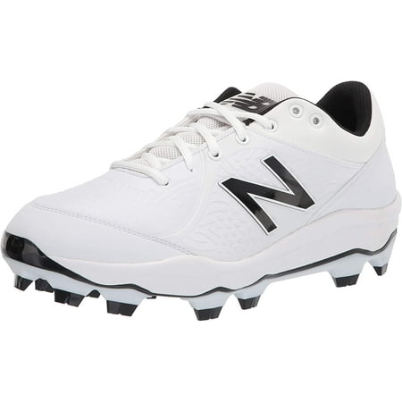 New Balance Mens 3000 V5 Molded Baseball Shoe 12.5 Wide Synthetic White