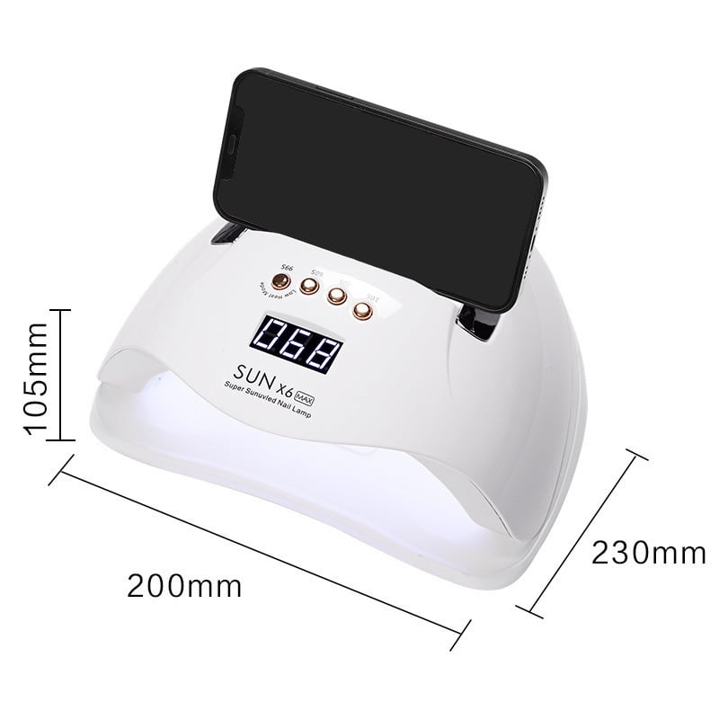 220W Professional Nail Lamp - High Power UV LED Nail Dryer for Gel Polish, Fast Curing Light with 4 Timers, Salon Quality Manicure Machine for Home and Nail Salon Use