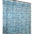 thumbnail image 2 of Serafina Home Geometric Camouflage Fabric Blue and White Shower Curtain for Bathroom: Teal Blue Navy, 2 of 3