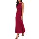 thumbnail image 4 of INSPIRE CHIC Vestidos de Cuello Barco para Mujeres Sin Mangas Elegante Vestido de Cóctel Maxi L Burdeos, 4 of 6