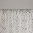 thumbnail image 3 of Madison Park - Irina Diamond Sheer Window Curtain - White/Grey - 50(W)" X 84(L)" Panel - Single Unit - Embroidered Pattern - With Rod Pocket Top, 3 of 4