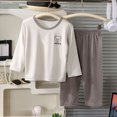 thumbnail image 2 of TOWED22 Baby Boy Pajamas Little Girls Pajamas Graphic Cotton 2 Piece Train Toddler Sleepwear Fall Winter Clothes Set 3 6 9 12 18 24 Months 2t 3t 4t 5t 6t 7t 8t 9t(Grey,9-10 Y), 2 of 5