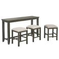 thumbnail image 6 of Sunset Trading Shades of Gray 65" Rectangular Narrow Pub Table | Small Space Counter Height Dining | Sofa Console | Seats 6, 6 of 7
