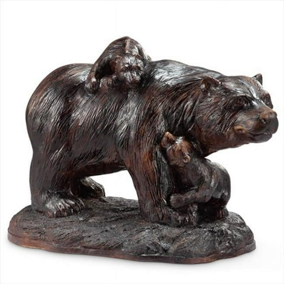 SPI Aluminum Brown Bears Playtime Garden Statue