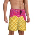 thumbnail image 2 of Fotbe Red Ice Cream Pantalones Cortos de Pijama para Hombre, Ropa de Dormir, Pantalones de Pijama Cortos para Hombre-X-Large, 2 of 6