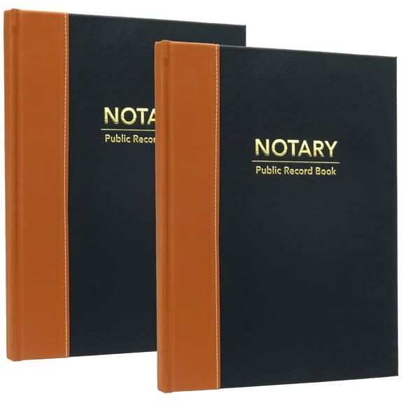 Notary Journal 2-Pack, Hardcover, 380 Entries Per Book