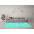 thumbnail image 3 of Ahgly Company Machine Washable Indoor Rectangle Persian Turquoise Blue Traditional Area Rugs, 7' x 10', 3 of 4