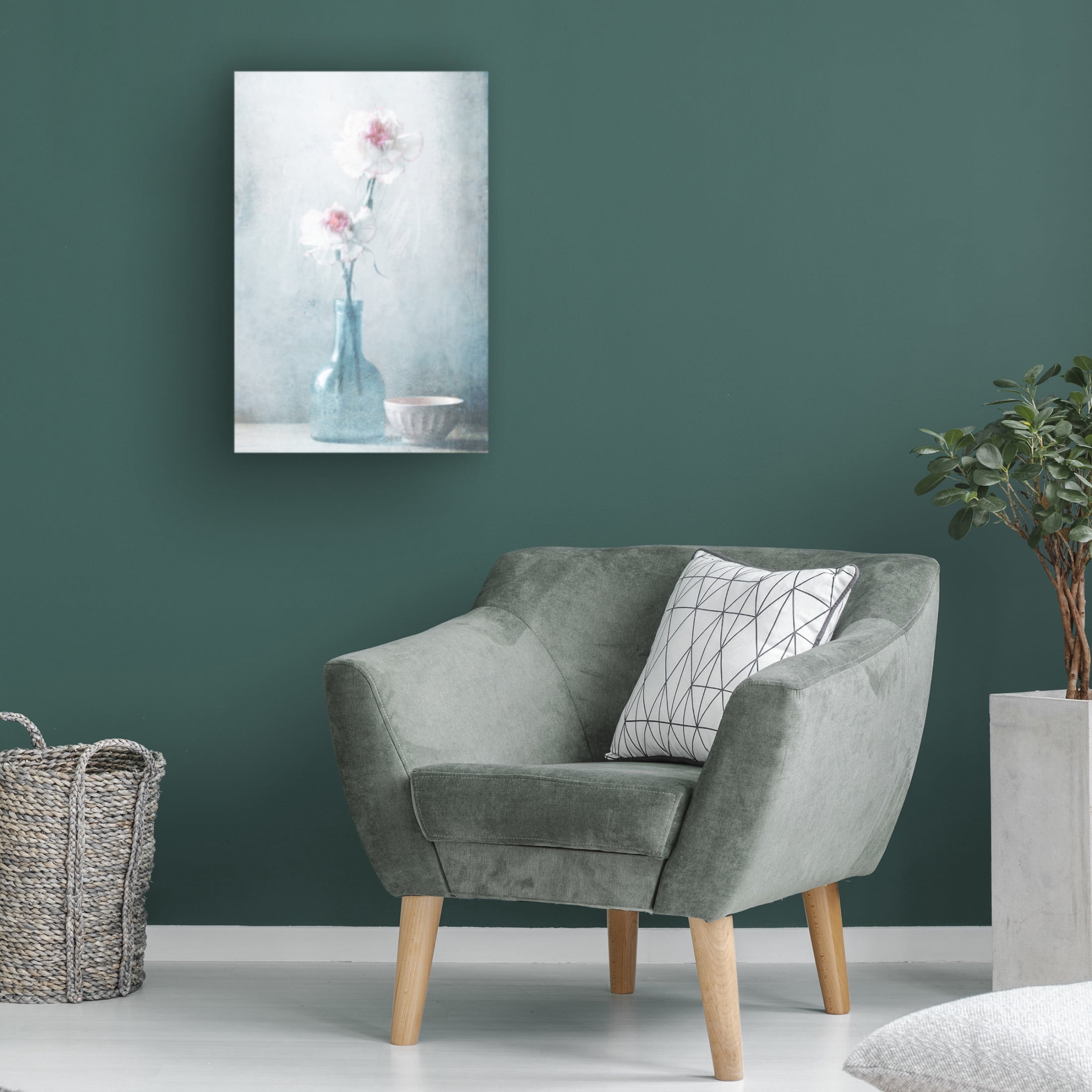 Canvas Wall Art - Delphine Devos 'Friendship In Flowers' Wall Art for Living Room, Bedroom, or Office D?cor by Trademark Fine Art - 22 x 32 Inches