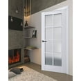 thumbnail image 5 of Interior Solid French Pre-Hung Door Frosted Glass | Veregio 7412 White Silk | Single Regular Panel Frame Trims Handle | Bathroom Bedroom Sturdy Doors -24" x 80", 5 of 5