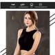 thumbnail image 5 of Chaleco deportivo Sujetador con aros Ropa interior para correr de yoga de secado rápido Fitness, Negro, XXL Sweethay AP001273-25B, 5 of 7