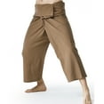 thumbnail image 7 of JUUYY Men's Thai Fisherman Pants AdjustableStylish for Yoga Meditation Dance Martial Arts More Wide Leg Pants Loose Fit Pants Coffee Free Size, 7 of 7