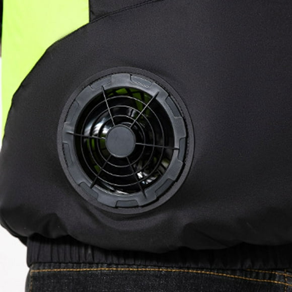 Ventilador de refrigeración portátil para exteriores con aire acondicionado (Negro, 2 ventiladores).