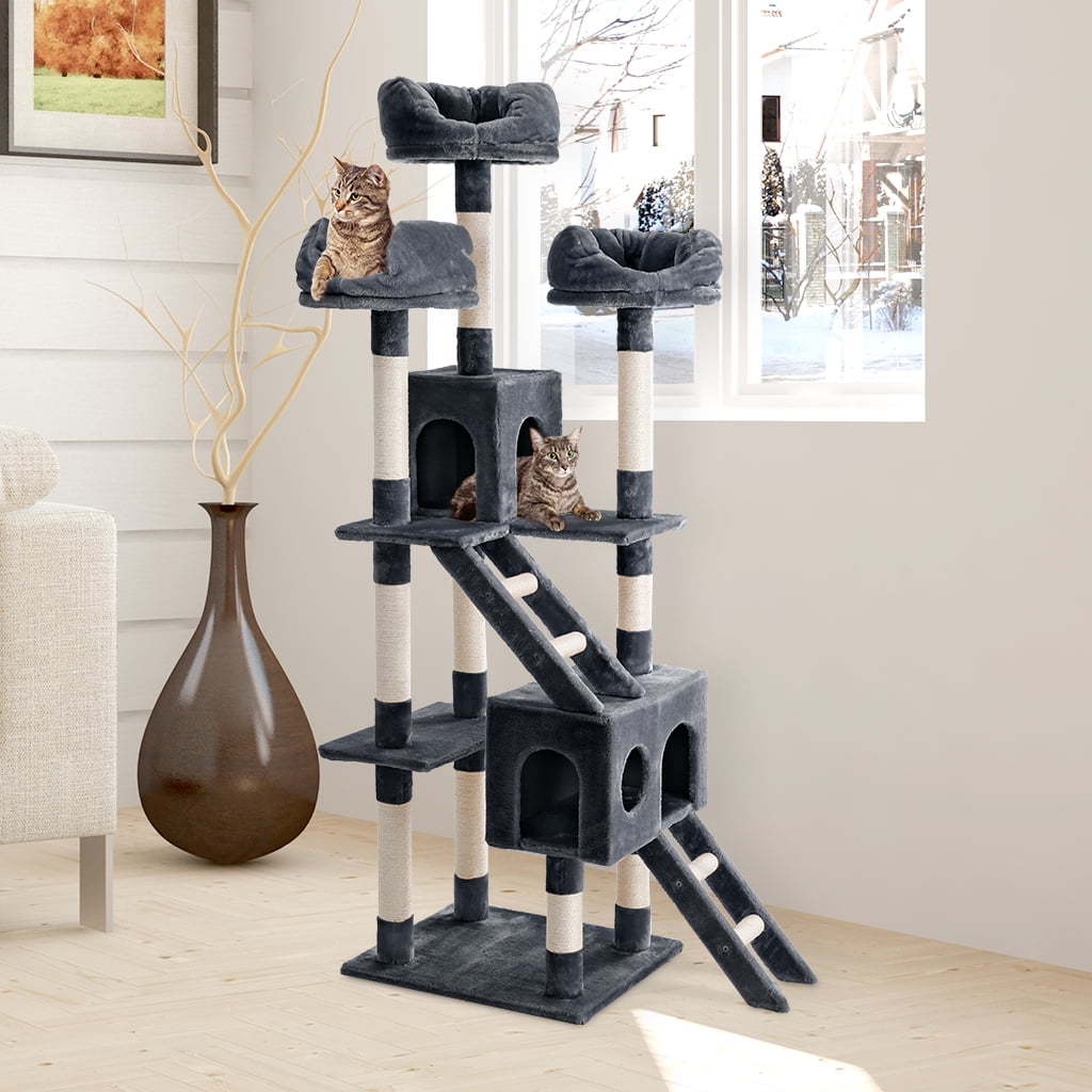 71" High Multitier Cat Tree Tower Furniture Kitten Playhouse