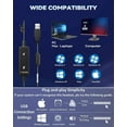 thumbnail image 2 of Wantek Wired USB Headset, Stereo Type C Headphones with Noise-Cancelling Microphone, USB, In-Line Controls, PC/Mac/Laptop, Black, 2 of 8