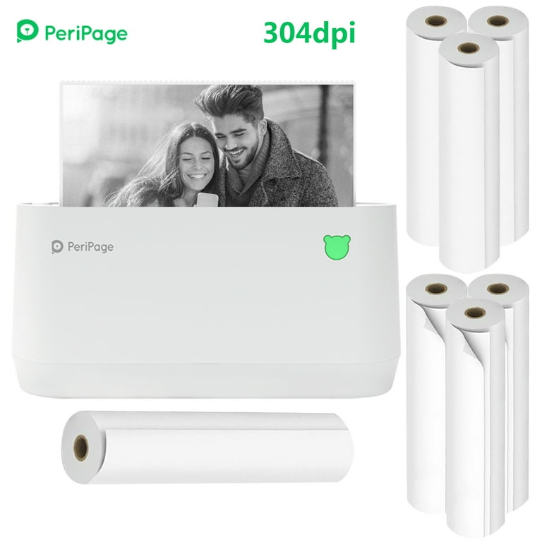 PeriPage A9s MAX Mini Portable Photo Mobile Printer 304dpi BT Wireless Thermal Printer Receipt Label Maker Sticker Support 107mm/77mm/57mm Paper Width ...
