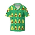 thumbnail image 5 of PAYOHTO Funny Avocado Mens Hawaiian Casual Short-sleeved Shirt Tropical Summer Beach Button Down Shirts, 5 of 7