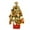1031D, variant on Artificial Christmas Tree with Ornaments LED String Lights Pine Cones Decorative Bow and Wooden Base for Indoor Display