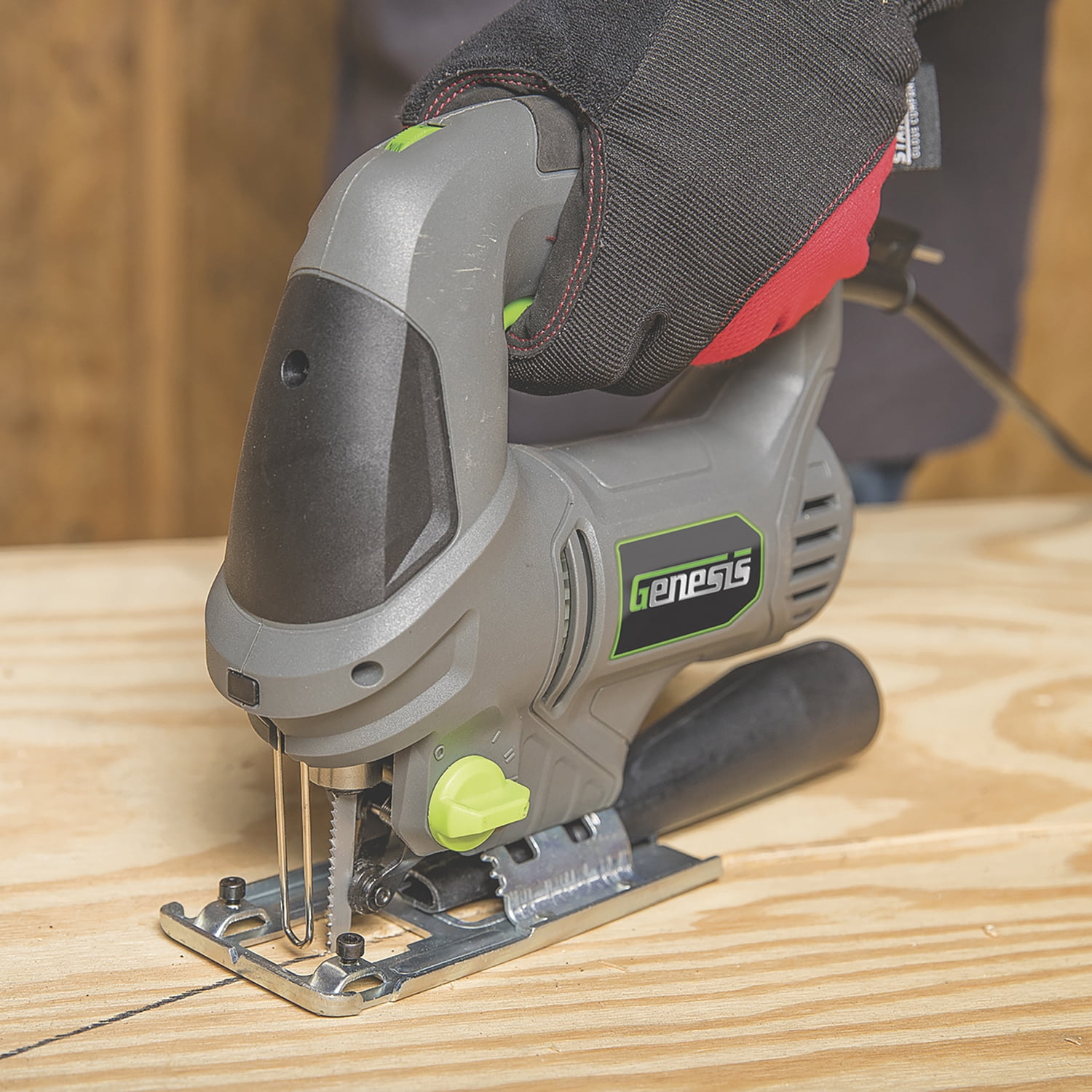 Genesis 5-Amp Variable-Speed Orbital Jigsaw with Blades, GJS500PT