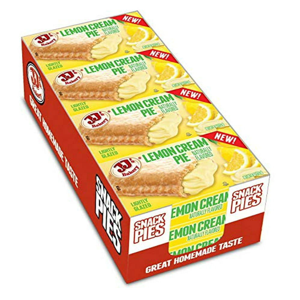 JJ's Bakery Lightly Glazed Lemon Cream Snack Pies, 6 Pack