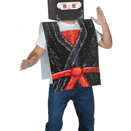 Adults Plastic 8-Bit Pixel Warrior Ninja Vest Costume Accessory