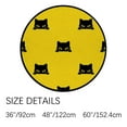 thumbnail image 2 of GZHJMY Round Rugs for Living Room, Cartoon Cat Yellow Non-Slip Coral Velvet Long Runner Rugs, Washable Water Absorbent Mat Carpet for Bedroom Kitchen Kids Room, 2 of 6
