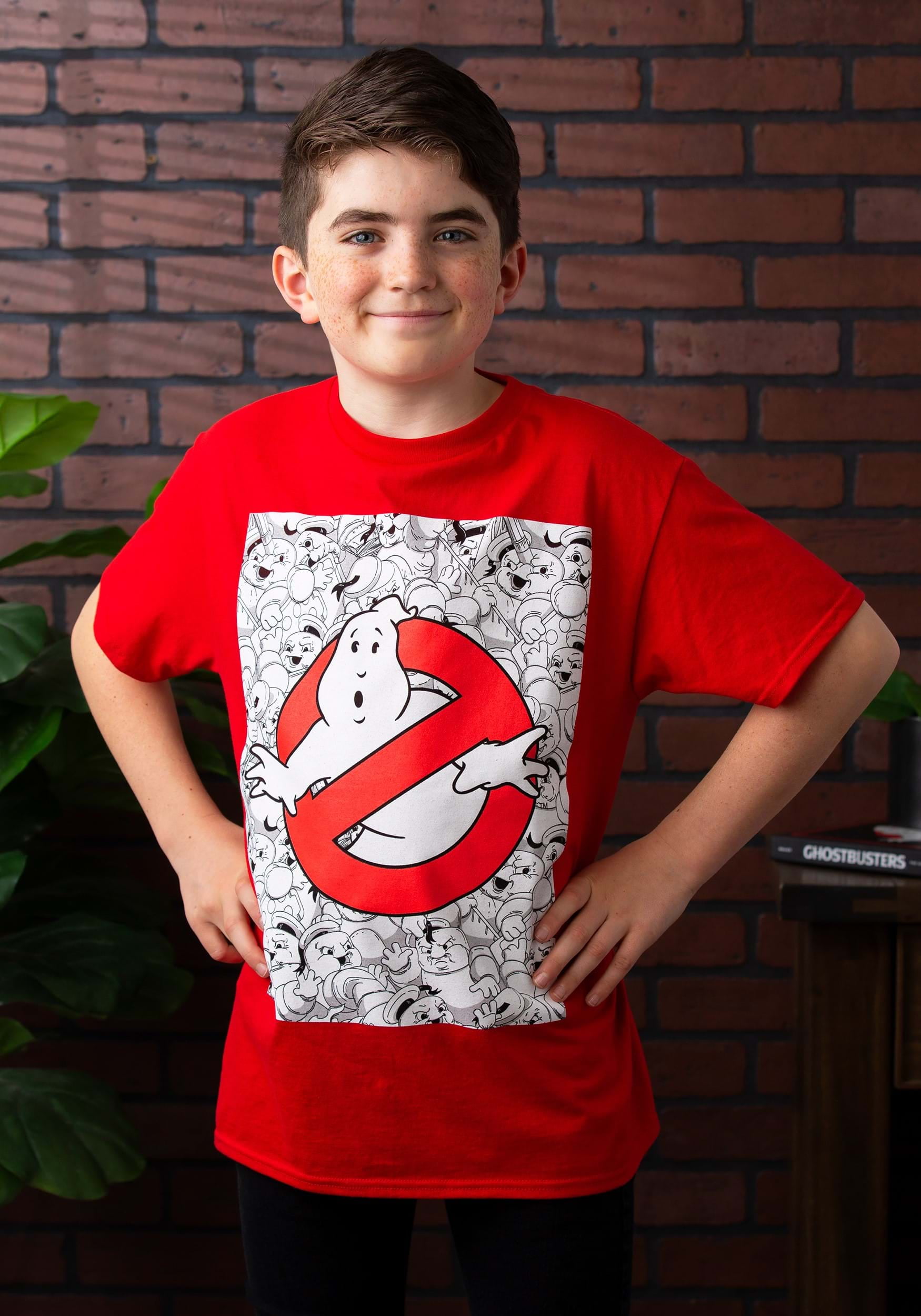 GHOSTBUSTERS GLOW IN THE DARK CLASSIC MOVIE T-SHIRT Boys all sizes KIDS 