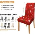 thumbnail image 2 of Red Christmas Chair Covers Set of 6,Winter Christmas Tree Snowflake Elk Chair Protectors,Elastic Removable Washable Dining Chair Covers for Winter Christmas Kitchen Dining Room Holiday Decor, 2 of 6