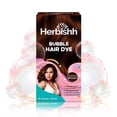 thumbnail image 2 of (3 pack) Herbishh Bubble Foam Hair Dye Shampoo, 3-in-1 Permanent Hair Color, 100% Gray Coverage, Ammonia-Free, Travel-Friendly, 10 Sachets x 24ml - Chestnut Brown, 2 of 8